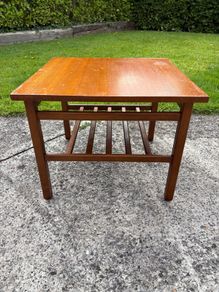 Vintage Retro Danish style square coffeetable with magazine shelf c1970