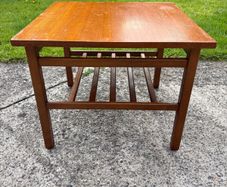 Vintage Retro Danish style square coffeetable with magazine shelf c1970