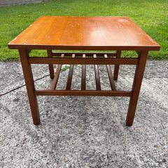 Vintage Retro Danish style square coffeetable with magazine shelf c1970