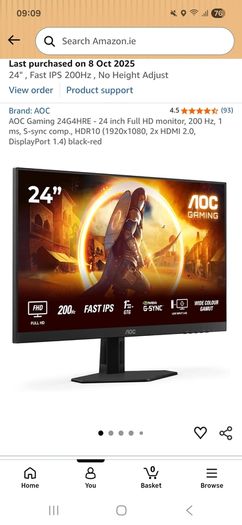 Acer Full HD Gaming monitor,