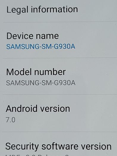 Samsung Galaxy S7, Model SM-G930A, 32GB, 4GB Ram, Excellent cosmetic condition and working great