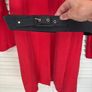 Ladies 100% pure silk red summer coat Image 4