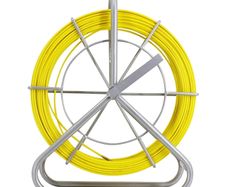 3/16" 350FT Cable Duct Rodder Steel Reel Stand With Brake Fiberglass Fish Tape Continuous Reel Wire Cable Running Cable Puller Running Rod Duct