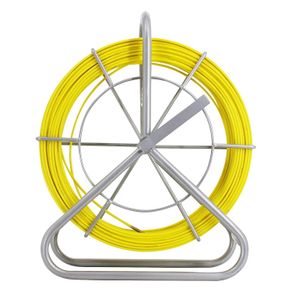 3/16" 350FT Cable Duct Rodder Steel Reel Stand With Brake Fiberglass Fish Tape Continuous Reel Wire Cable Running Cable Puller Running Rod Duct