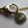Vintage Sterling Silver 925 Gold Plated Moon Pendant Necklace length 20" - 6,1g Image 10