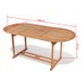 Garden Table 180x90x75 cm Solid Teak Wood Image 6