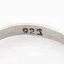 925 Vintage Sterling Silver Garnet Spiral Ring Image 4