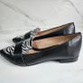 Emis slip on gorgeous leather flat black shoes with zebra detail RRP 100 euro new & boxed sizes UK 4 & UK 5 Image 3