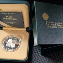Fifteen Euro Silver Proof Ivan Mestrovic - The Famous Irish "woman With Harp" Coin 2007.