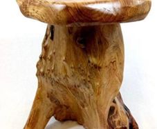 Rustic Solid teak root mini stool/table (FREE POSTAGE)