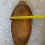 Vintage Hand Carved Wooden Fish Shaped Serving Bowl Image 5