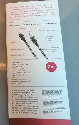 iphone apple usb c to lightning fast charging cable