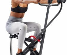 Smart Row-N-Ride Squat Machine  Foldable Upright Trainer, Full-Body Workout for Glutes Quads Core, Adjustable Resistance Bands, Bluetooth & Free SunnyFit App, 150 KG Capacity