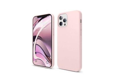 Liquid Silicone Case For iPhone 12 Pro Max Luxury Thin Soft Phone Cover New Pink Sand - FHT3IP12PMLK