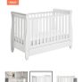 Babymore Eva Sleigh Cot Bed and Mattress Like New Image 4