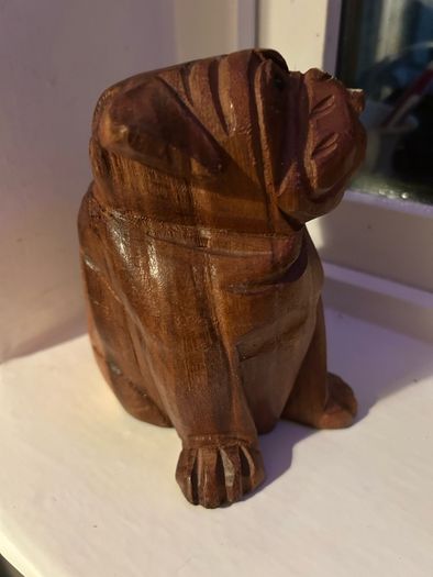 Indonesian Carved Wooden Bulldog