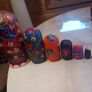 2 sets of Matroyska nesting Russian vintage handpainted dolls, v collectible, D18 post 8e Image 9