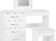main image for ad White gloss dressing table with stool and mirror