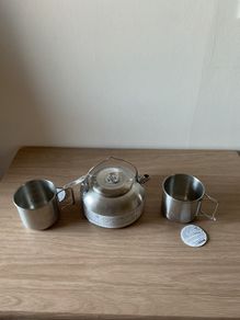 Stainless Steel Camping Teapot and cups Brand New with tags