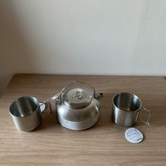 Stainless Steel Camping Teapot and cups Brand New with tags
