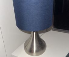 Navy bedside lamp