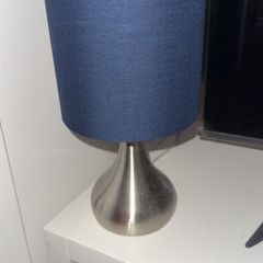 Navy bedside lamp