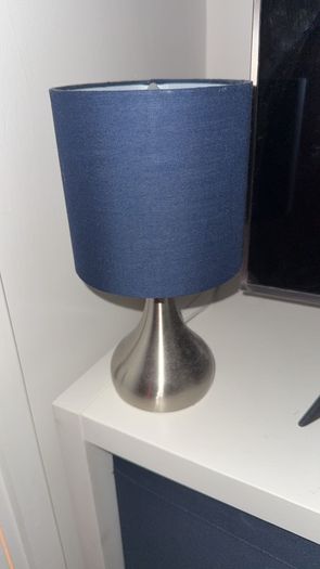 Navy bedside lamp