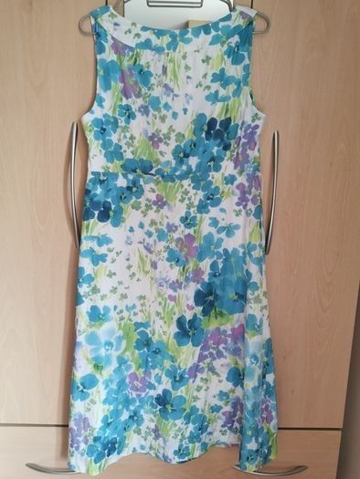 Vackroy flower print silk mix dress UK 10