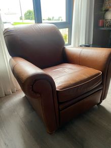 M&S Leather Reclining armchair