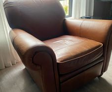M&S Leather Reclining armchair