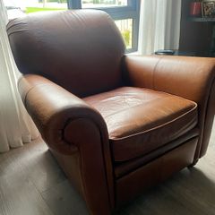 M&S Leather Reclining armchair