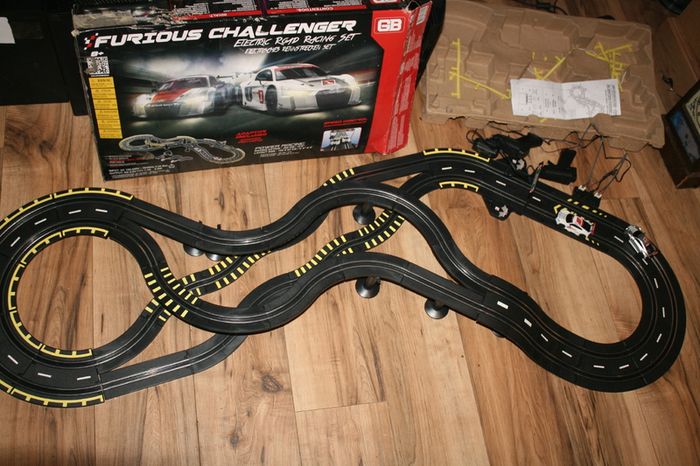 Furious Challenger Road Racing Slot Car Set Electric Powered Kids or Adults Toy (65" long)