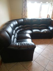 Leather corner sofa