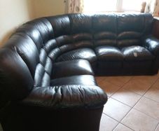 Leather corner sofa