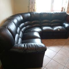 Leather corner sofa