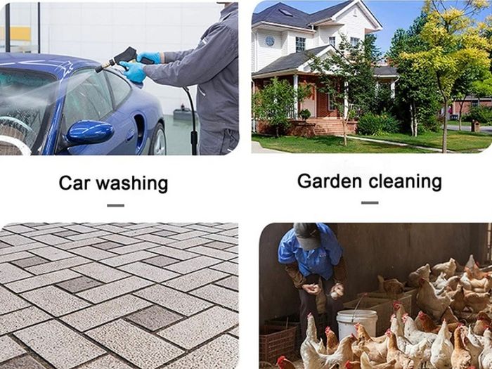 High Pressure Washer Gun with 5Pcs Spray Nozzles, 4350 PSI 1/4" Quick Release Car Washer Gun, Power Short Spray Gun M22 Metric Thread for Car Cleaning (FREE POSTAGE)