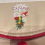 Escada Fiesta Carioca Ivory Satin like fabric with Rose Pink Trim Toiletry, Make Up - Clutch Bag Image 4
