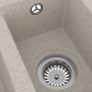 Kitchen Sink with Overflow Hole Double Basins Beige Granite Image 2