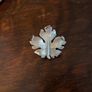 Retro silver leaf brooch Image 3