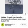 Vintage Wrought Iron Magazine Rack Image 6