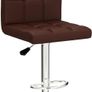 NEW SALE | Bar Stools (2/Set) Adjustable Bar Chairs Breakfast Dining Stools for Kitchen Island Counter PU Leather Double Stitching Square Back with decoration Image 4