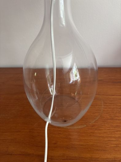 2 for the price of 1 - Free  Smaller same style lamp - IKEA Bran Handmade Glass Table Lamp with Pleated Drum Shade - Off White and Pink