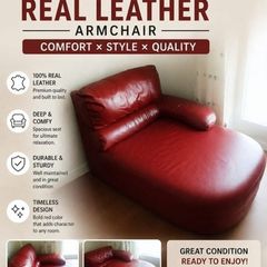 Authentic Leather Lounger