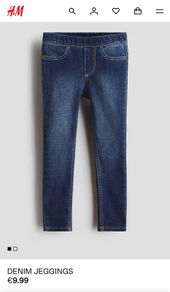 H&M girls denim jeggings dark wash aged 2-3 EUC