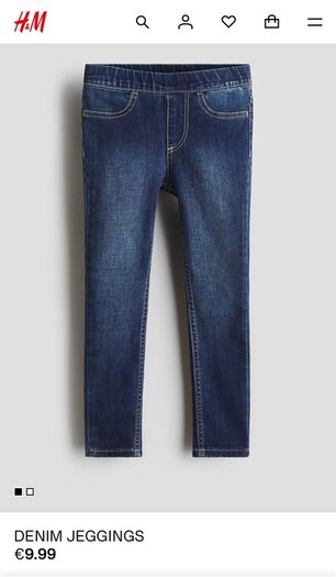 H&M girls denim jeggings dark wash aged 2-3 EUC