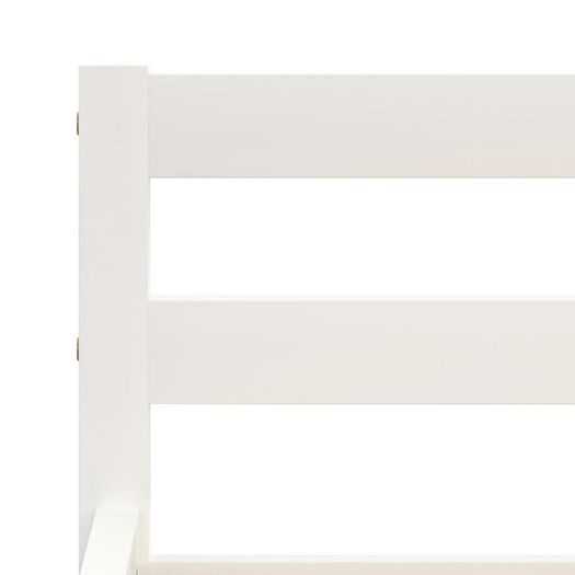 Bed Frame with 2 Drawers White Solid Pine Wood 140x200 cm