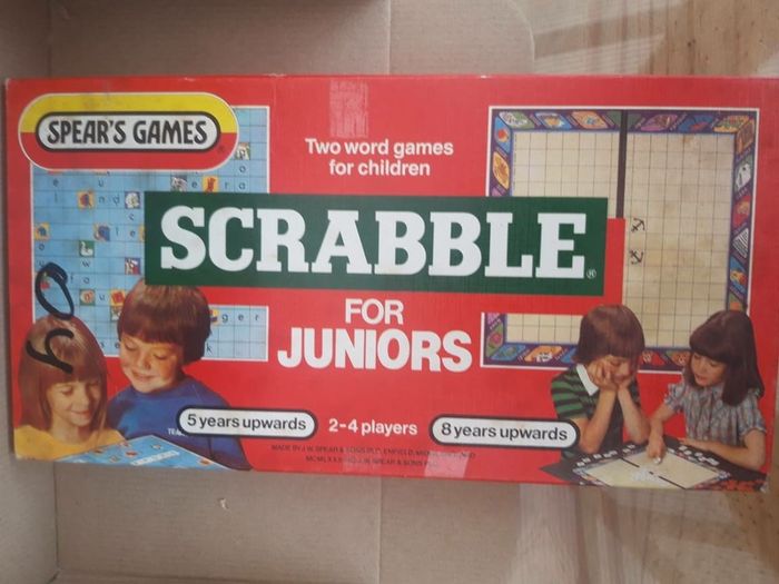 Vintage Spear's Scrabble For Juniors  1983