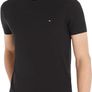 Tommy Hilfiger Men's T-Shirt Short Sleeve Core Stretch Slim Fit MW0MW27539, Black XL Image 3