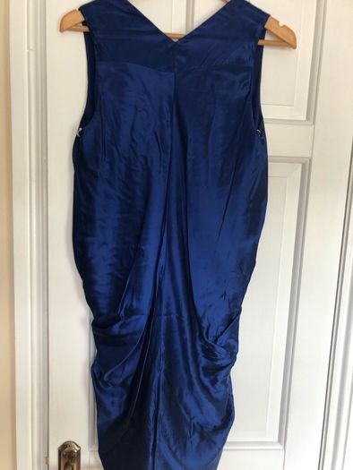 100% Blue Silk Dress