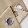 Beige Velvet Curtains for Bedroom 2 Panel Set 90 Inch Drop Curtains, Soft Elegent Home Decor Velvet Curtain Living Room, Sun Blocking Room Darkening Thermal Eyelet Curtain 46x90 Inch Image 6